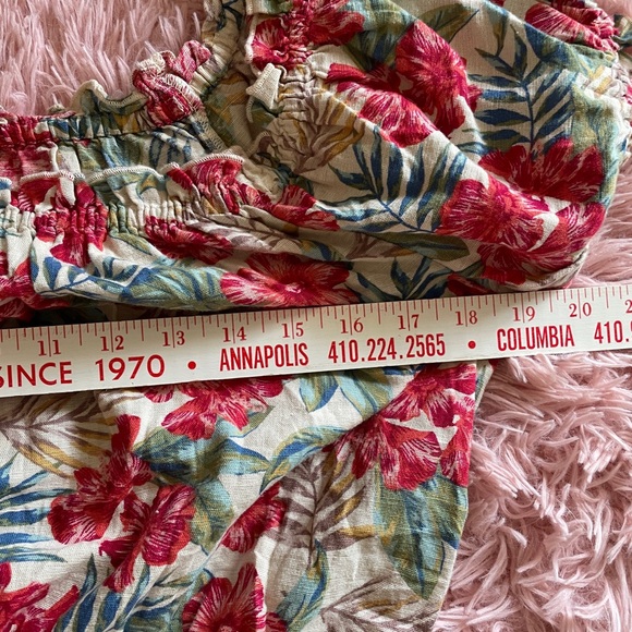 BNWT AEO Off the Shoulder Tropical Print Crop Top - Picture 6 of 6